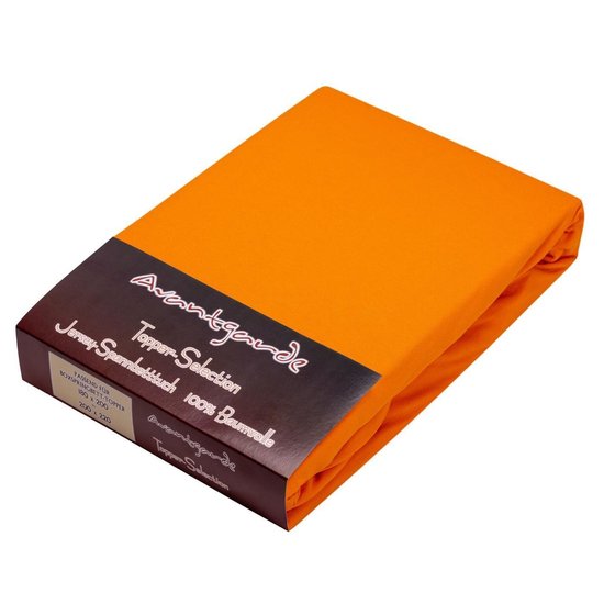 TOPPER SPANNBETTLAKEN fr Boxspringbetten Topper Spannbetttuch Box-Springbett 180x200-200x220 05-orange