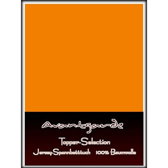 TOPPER SPANNBETTLAKEN fr Boxspringbetten Topper Spannbetttuch Box-Springbett 180x200-200x220 05-orange